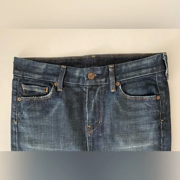 CITIZENS OF HUMANITY SOPHIA BLUE DENIM KNEE LENGTH JEAN PENCIL SKIRT SIZE 26 - Picture 6 of 12